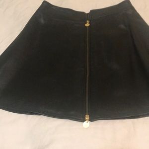 Black leather mini skirt new with tags